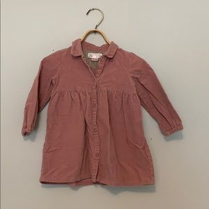 Zara baby cord shirt dress